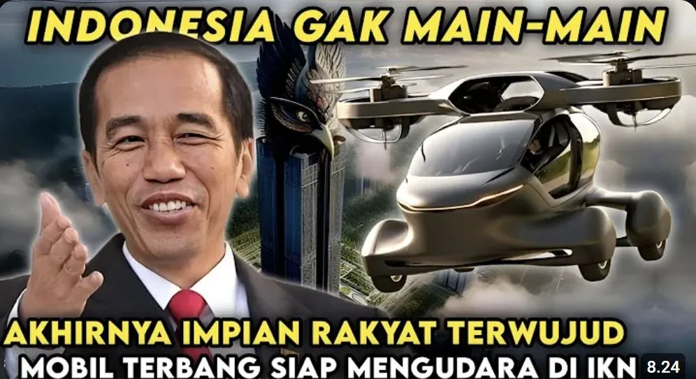 Ilustrasi Uji Coba Taksi Terbang di IKN