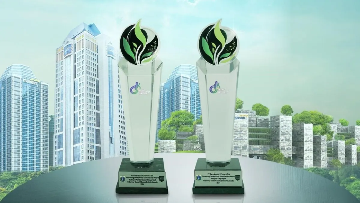 Bank Mandiri raih dua penghargaan Derap Kerjasama Jakarta (DKJ) Award 2024.