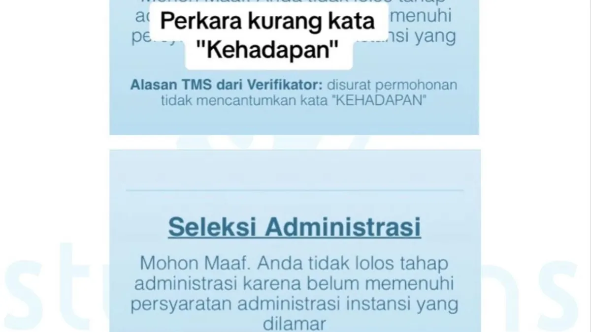 Ilustrasi. Pelamar CPNS 2024 Dinyatakan TMS