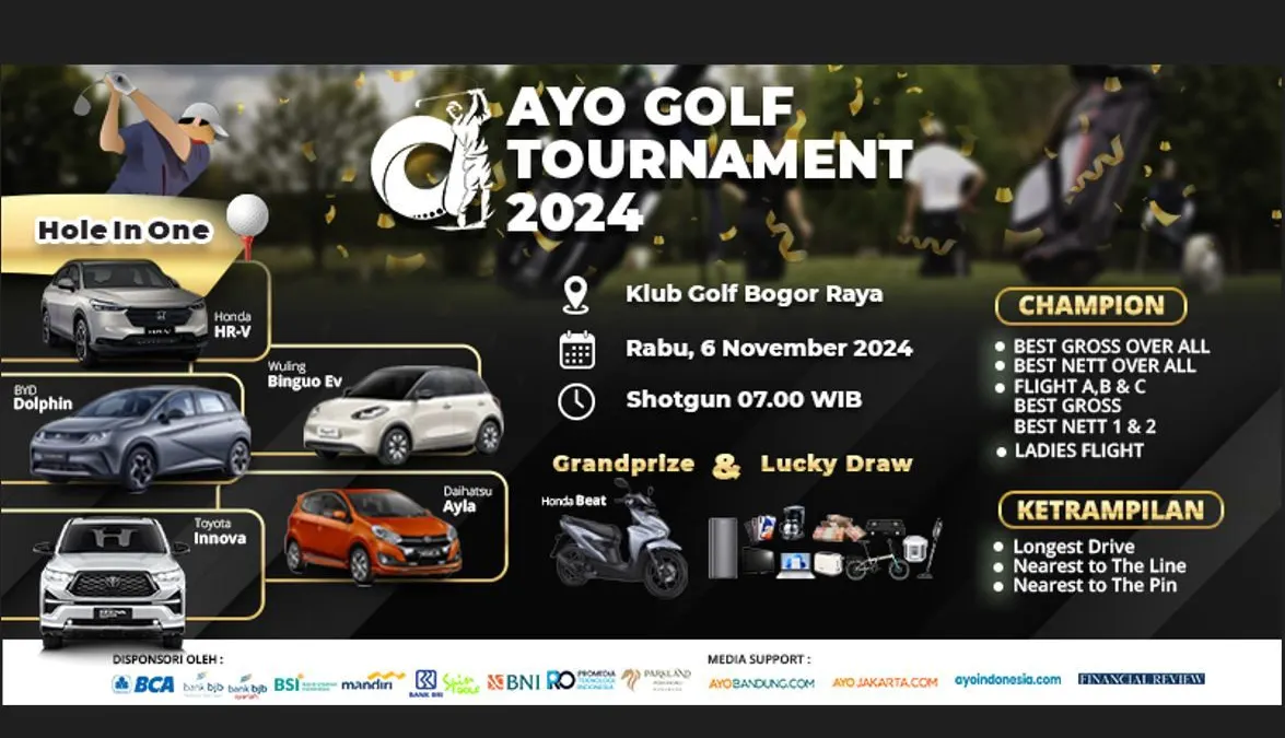 Dalam rangkaian peringatan HUT Ke-9 Ayo Media Network menggelar turnamen golf dengan tema Ayo Golf Tournament 2024.