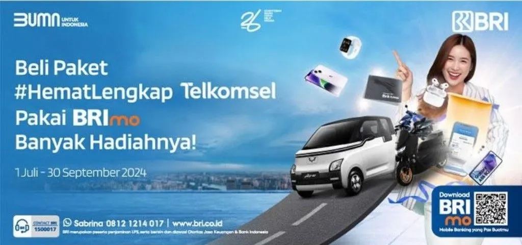 Program Racing Poin BRImo x Telkomsel punya banyak hadiah menarik. (Dok. BRI)