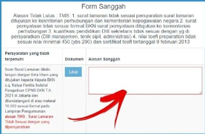 Gagal seleksi administrasi bisa ajukan sanggahan