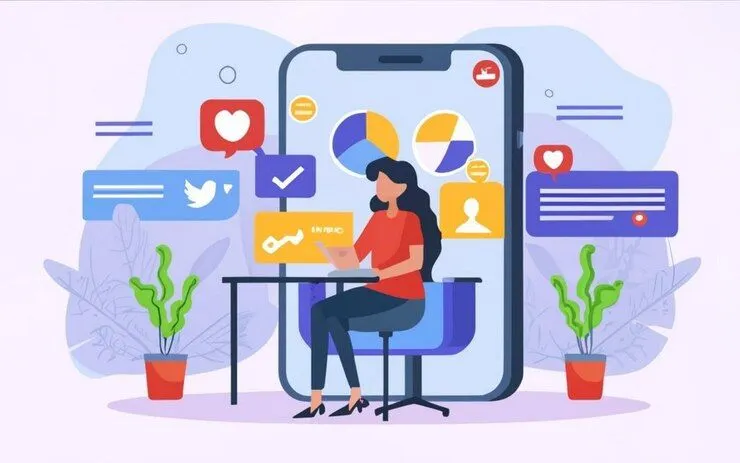Ilustrasi Social Media Specialist