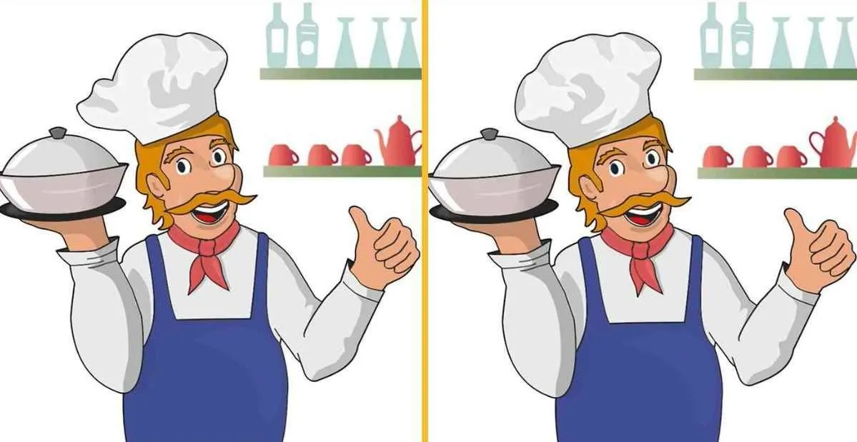 Tes IQ: Pertajam Analisa Observasi, Ayo Temukan 3 Perbedaan di Gambar Juru Masak