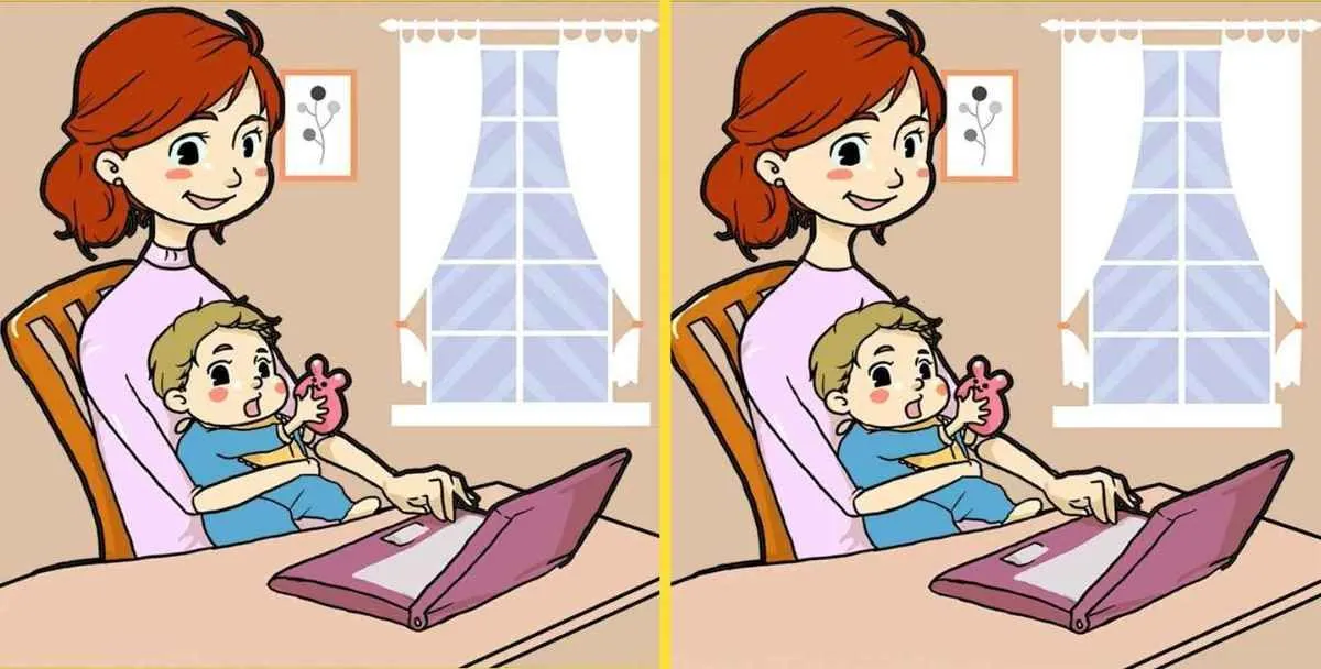 Tes Penglihatan: Tunjukkan Kejelianmu dengan Menemukan 3 Perbedaan Ibu dan Anak Bayi dalam 12 Detik!