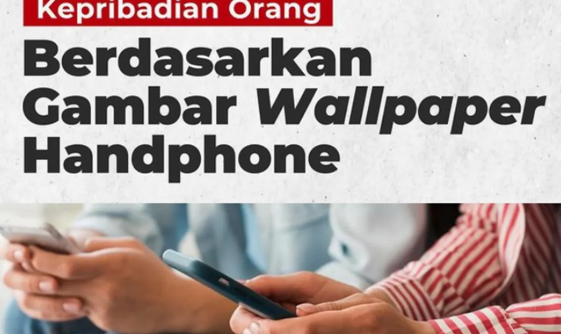 Ilustrasi Gambar Wallpaper di Ponsel Android