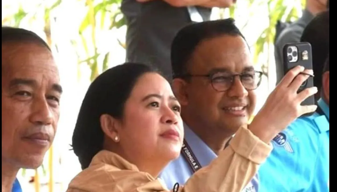 Jokowi, Puan Maharani dan Anies Baswedan 