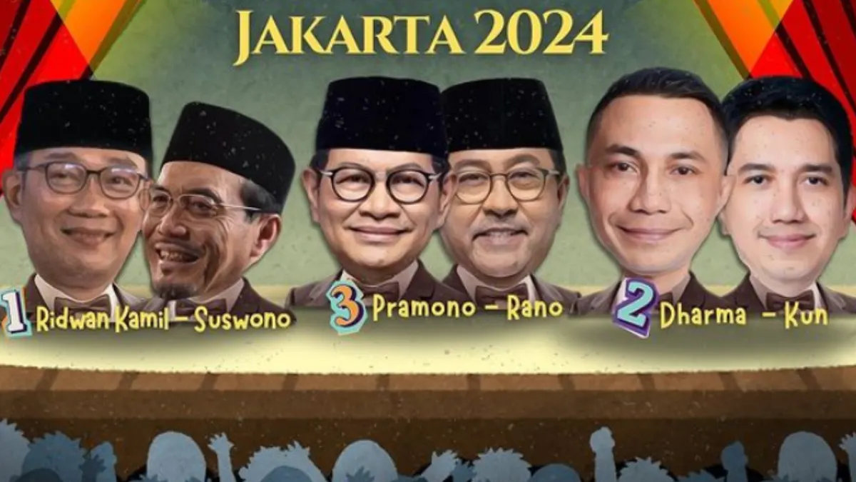 Lembaga Survei Indonesia (LSI) merilis hasil jejak pendapat terbaru elektabilitas pasangan calon Gubernur dan Wakil Gubernur DKI Jakarta 2024.