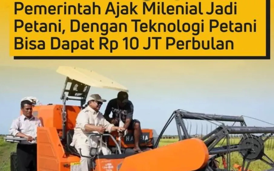 Ada Bansos Capai Rp10 Juta, Lewat Program Petani Milenial Kementerian Pertanian