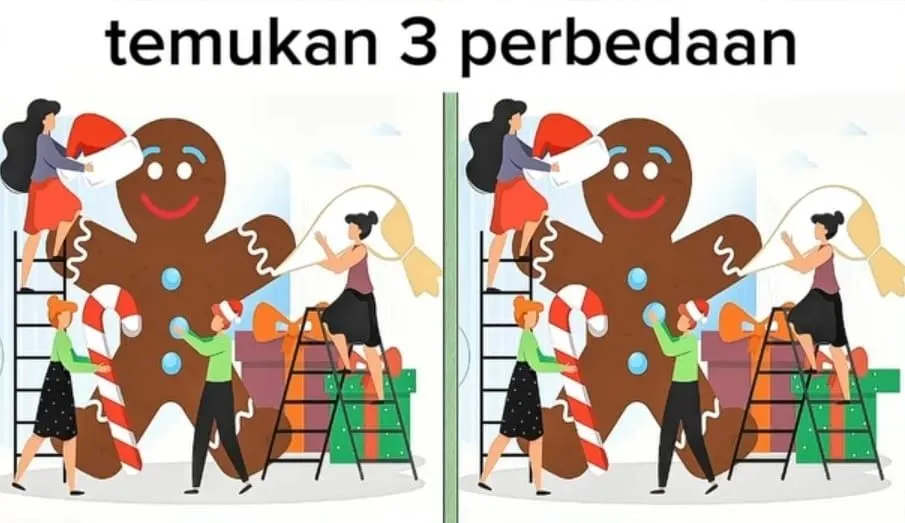 Tes ketelitian, temukan 3 perbedaan pada kedua gambar