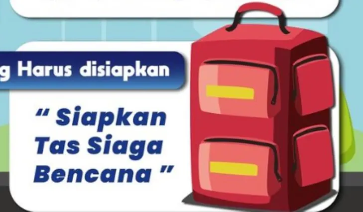 BMKG imbau masyarakat siapkan tas siaga bencana.