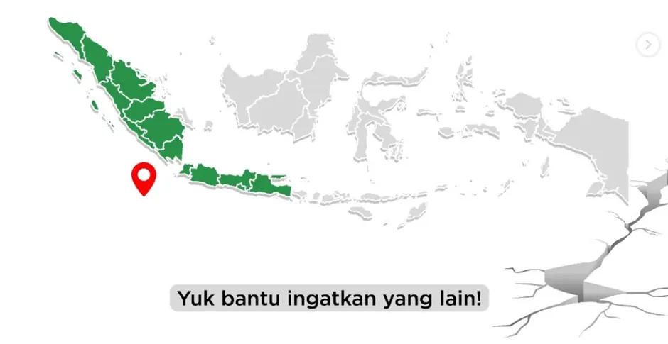 Di Indonesia terdapat 13 zona megathrust.