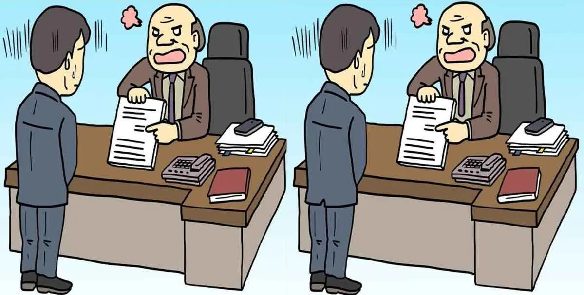 Tes Penglihatan: Temukan 3 Perbedaan pada Gambar Bos dan Karyawan untuk Tahu Seberapa Jauh Kemampuan Konsentrasimu!