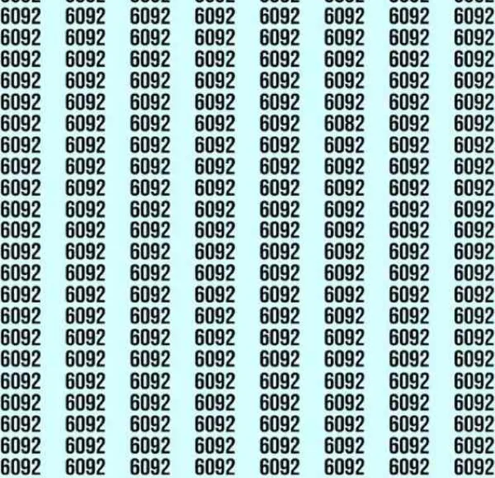 Tes penglihatan ini merupakan hal yang cukup sulit, lantaran kamu membutuhkan kejelian mata untuk bisa menemukan angka 6082 dengan tepat.