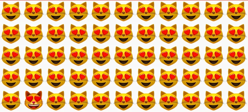 Tes Penglihatan: Kamu Punya Konsentrasi yang Baik? Temukan Emot Kucing yang Berbeda!