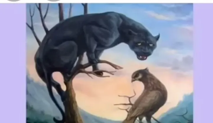 Seperti dalam tes kepribadian ini menggunakan gambar ada panther, burung, pemandangan, dan wajah wanita.