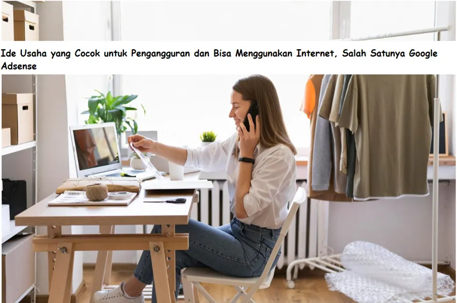 Ilustrasi usaha menggunakan internet.