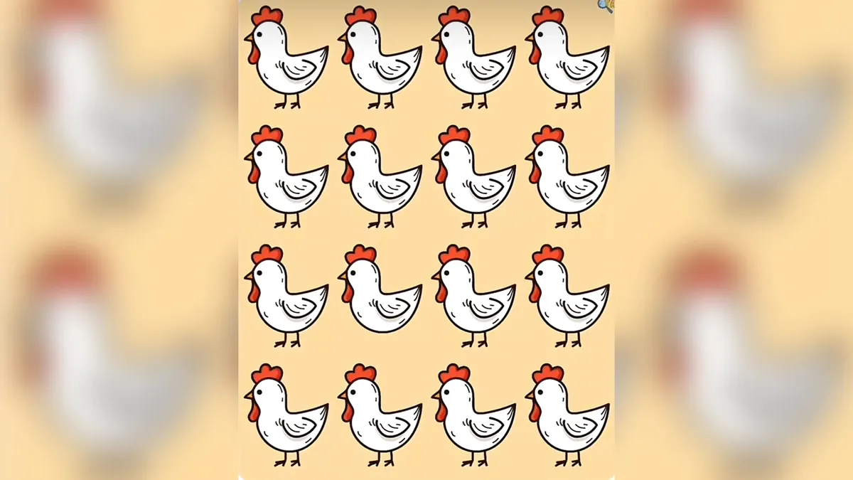 Tes Penglihatan: Ada Satu Gambar Ayam yang Paling Berbeda, Coba Temukan Dalam 5 Detik!