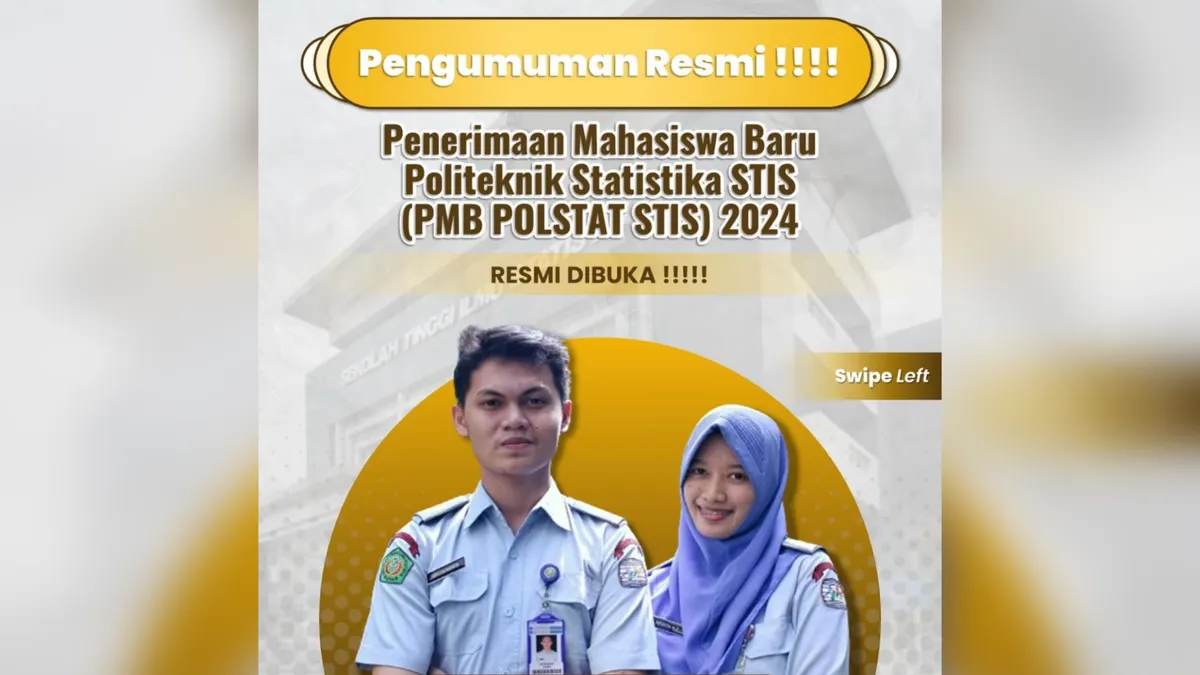 Sekolah kedinasan Polstat STIS kini telah membuka Penerimaan Mahasiswa Baru (PMB).