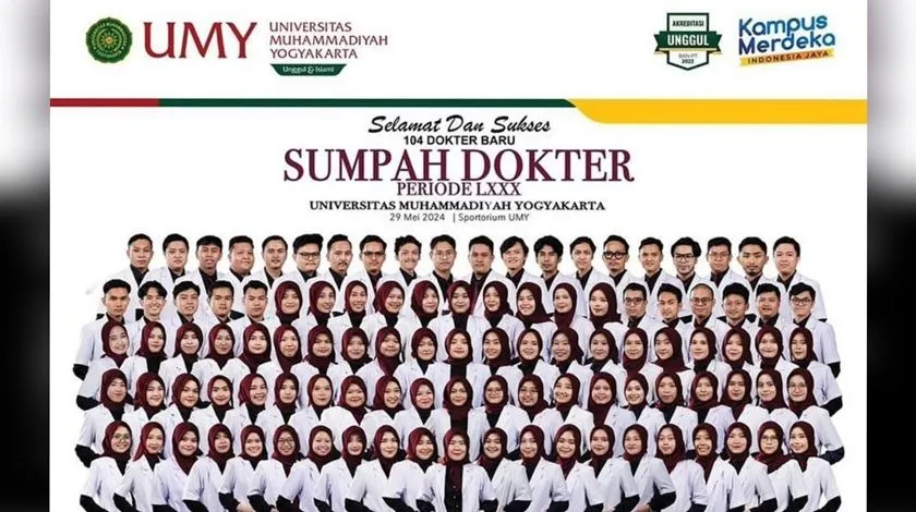 Kampus swasta terbaik di Indonesia, yaitu Universitas Muhammadiyah Yogyakarta (UMY) membuka pendaftaran jurusan kedokteran 2024.