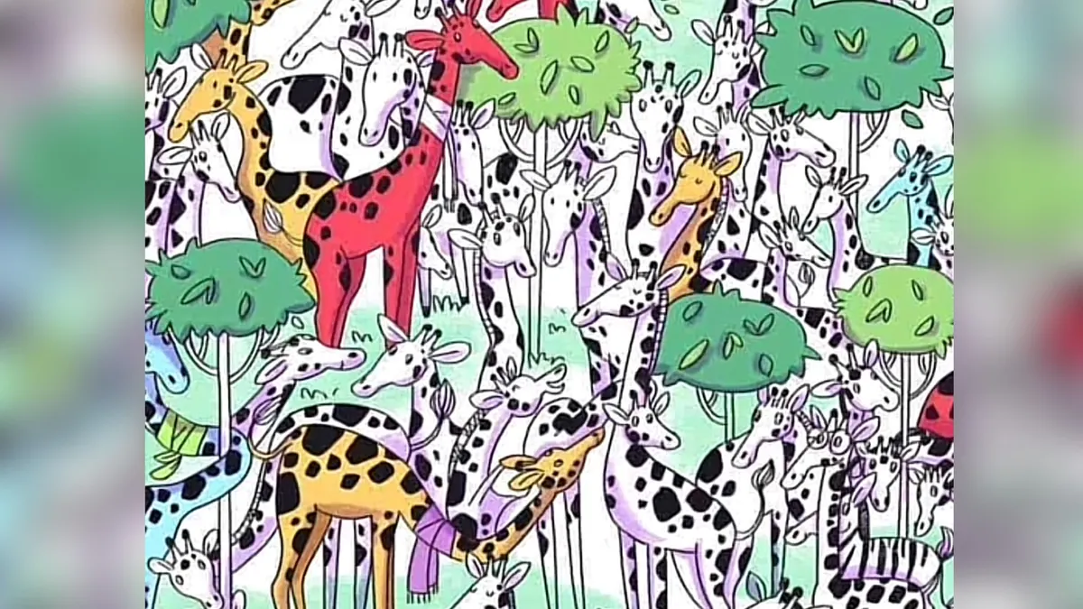 Tes IQ Ilusi Optik: Secepat Apa Kamu Bisa Temukan Zebra di Antara Gambar Jerapah Ini?
