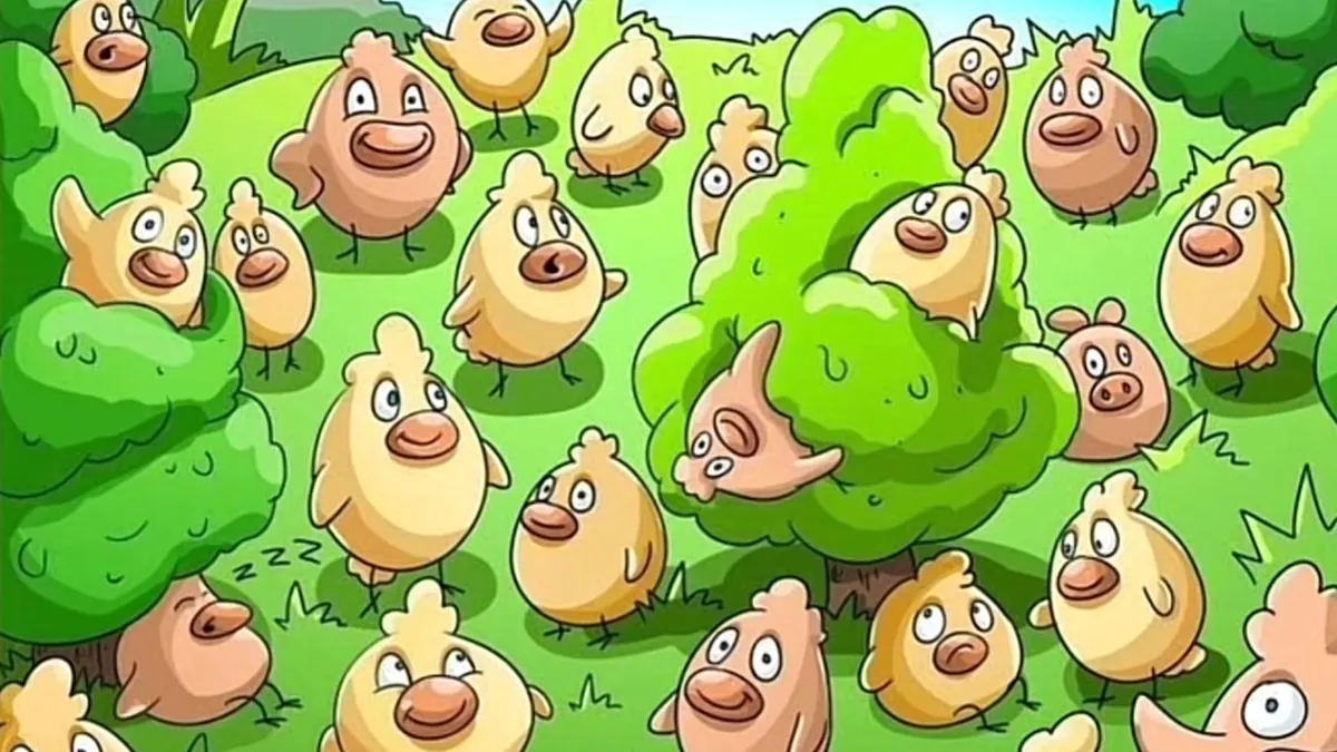 Tes Penglihatan: Bisa Kamu Temukan Babi yang Tersembunyi di Antara Kumpulan Ayam?