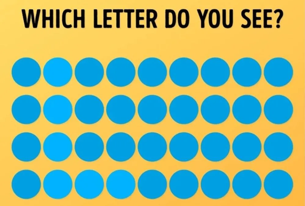 Tes IQ: Waktu Kamu 8 Detik untuk Temukan Huruf pada Gambar Lingkaran Biru Ini, Terlihat?