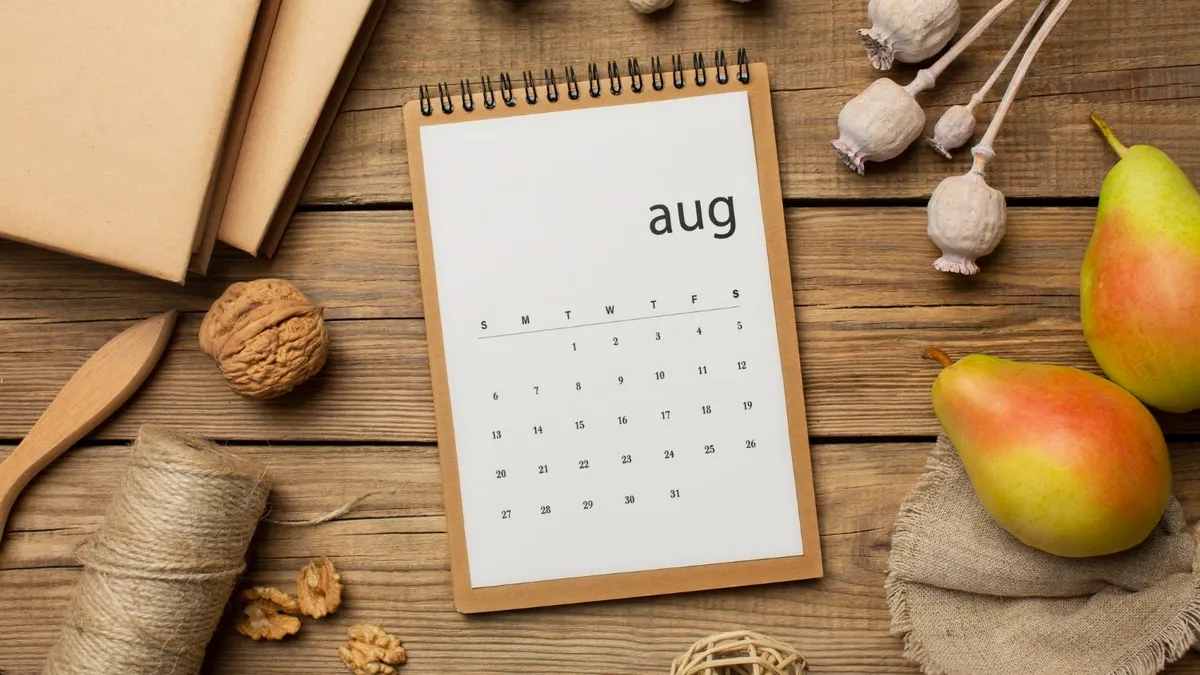 Ilustrasi. Kalender Agustus