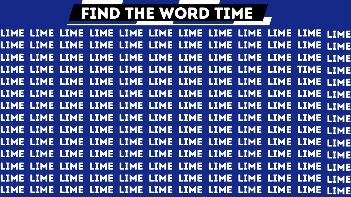 Tes IQ: Hanya Orang dengan Mata Ekstra Tajam yang Bisa Temukan Kata TIME di Antara 'LIME' dalam 12 Detik!