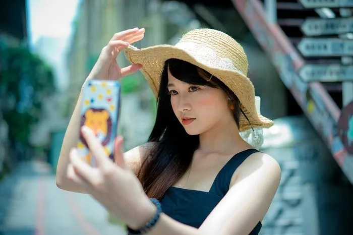Ilustrasi gaya selfie