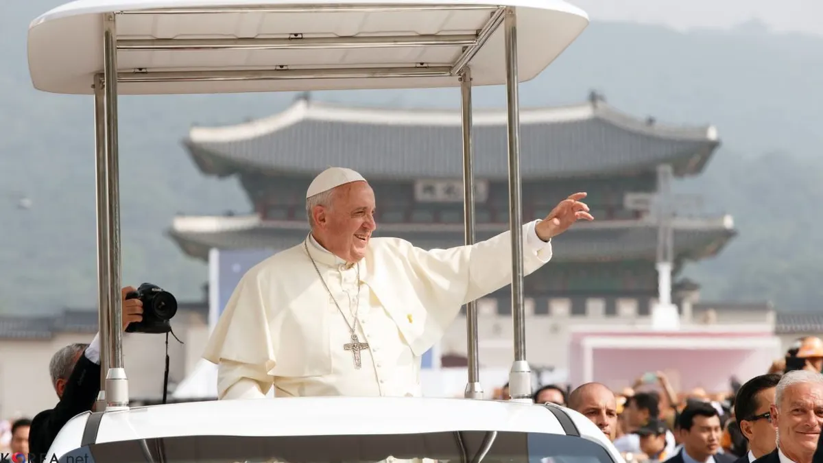 Paus Francis saat mengunjungi Korea Selatan. (Korea.net / Korean Culture and Information Service)
