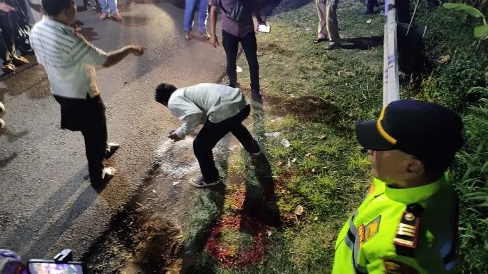 Polisi menggelar pra rekonstruksi kasus pembunuhan Vina dan Eky di Flyover Talun, Kabupaten Cirebon.
