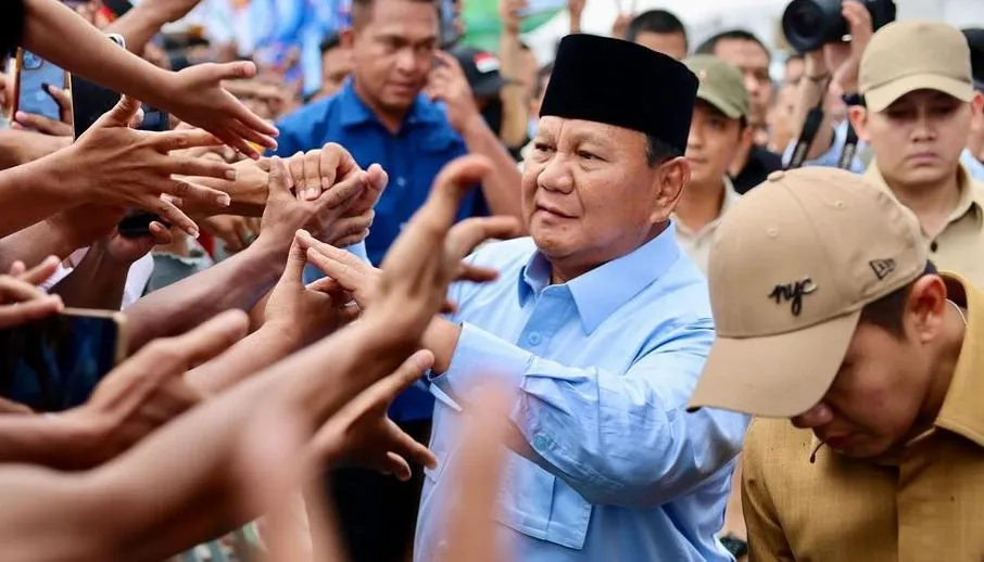 Presiden terpilih Prabowo Subianto pun memberikan pidato dalam acara penetapan di kantor KPU RI, Jakarta Pusat.