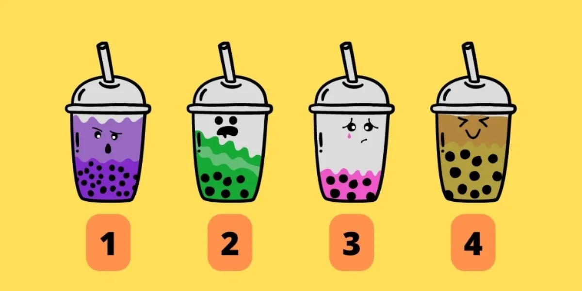 Pilih salah satu minuman boba di gambar untuk mengikuti tes psikologi.
