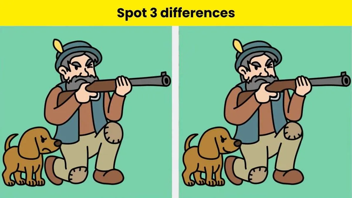 Tes IQ: Punya Mata Setajam Elang? Buktikan dengan Menemukan 3 Perbedaan di Gambar Pemburu dan Anjing Peliharaannya