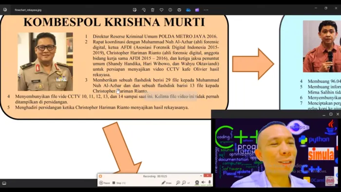 Rismon Sianipar Tunjukan Keterlibatan Krishna Murti dalam Memanipulasi Rekaman CCTV Kasus Jessica Wongso