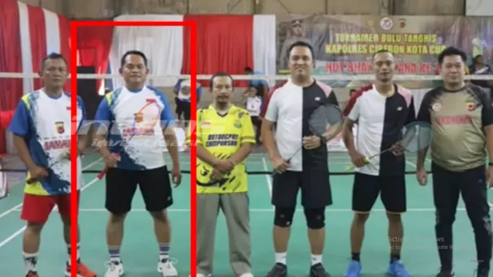 Iptu Rudian Terpantau Mengikuti Turnamen Bulu Tangkis