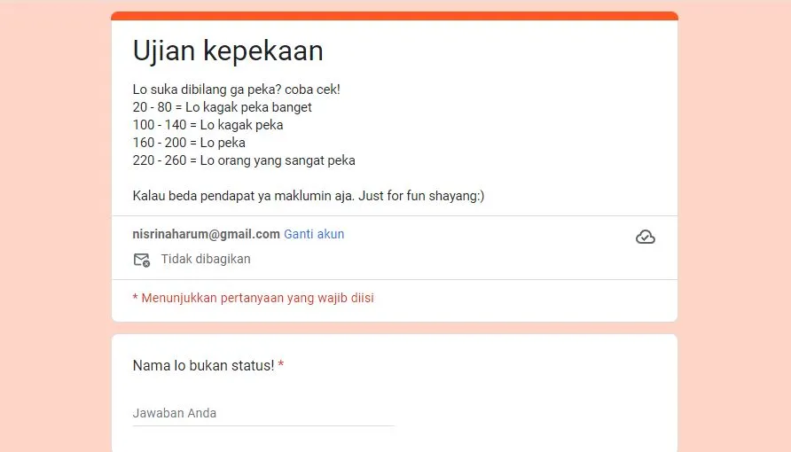 Tes kepekaan.