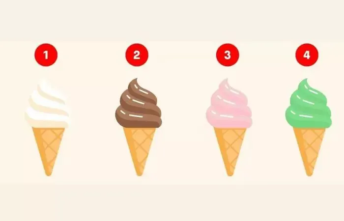 Ilustrasi tes kepribadian lewat rasa es krim kesukaan
