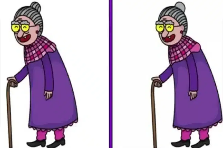 Tes IQ: Suka Teka-teki Sulit? Coba Temukan 3 Perbedaan pada Gambar Nenek yang Gembira Ini untuk Uji Keterampilan Observasi