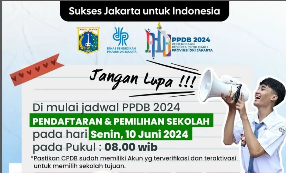 Pendaftaran PPDB DKI Jakarta Dilaksanakan Serentak Mulai Besok untuk Jenjang SD hingga SMK