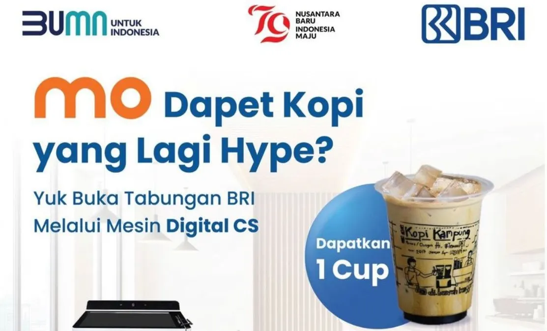 Mudahnya Buka Tabungan BRI Lewat Digital CS, Bonus Kopi Gratis Menanti