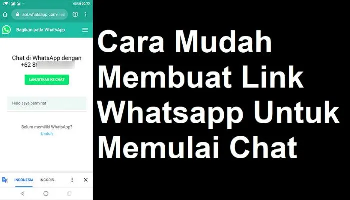 Cara Mudah Membuat Link Whatsapp
