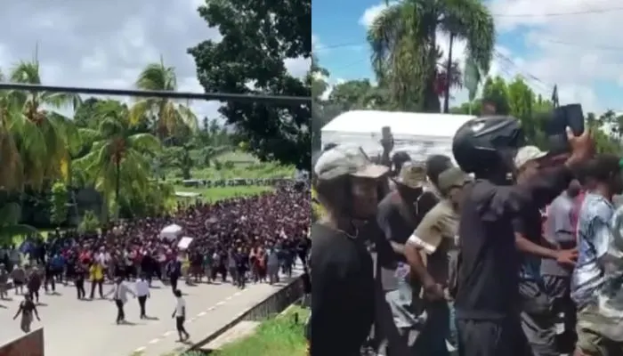 Tiba di Jayapura, Jenazah Eks Gubernur Papua Lukas Enembe Disambut Lautan Massa Diarak ke Tempat Persemayaman
