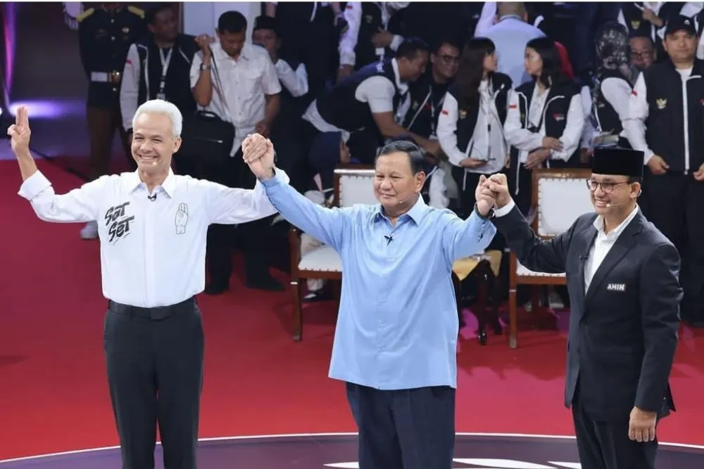 Ganjar Pranowo, Prabowo Subianto dan Anies Baswedan