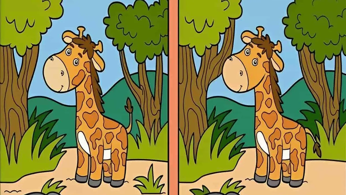 Tes IQ: Ada 5 Perbedaan di Antara Gambar Jerapah Ini Coba Temukan Minimal 3 Saja, Yuk Latih Daya Fokusmu!