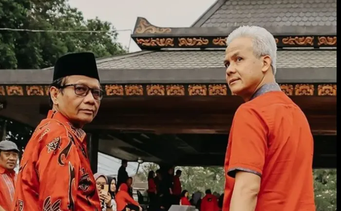 Pasangan capres dan cawapres Ganjar Pranowo-Mahfud MD.