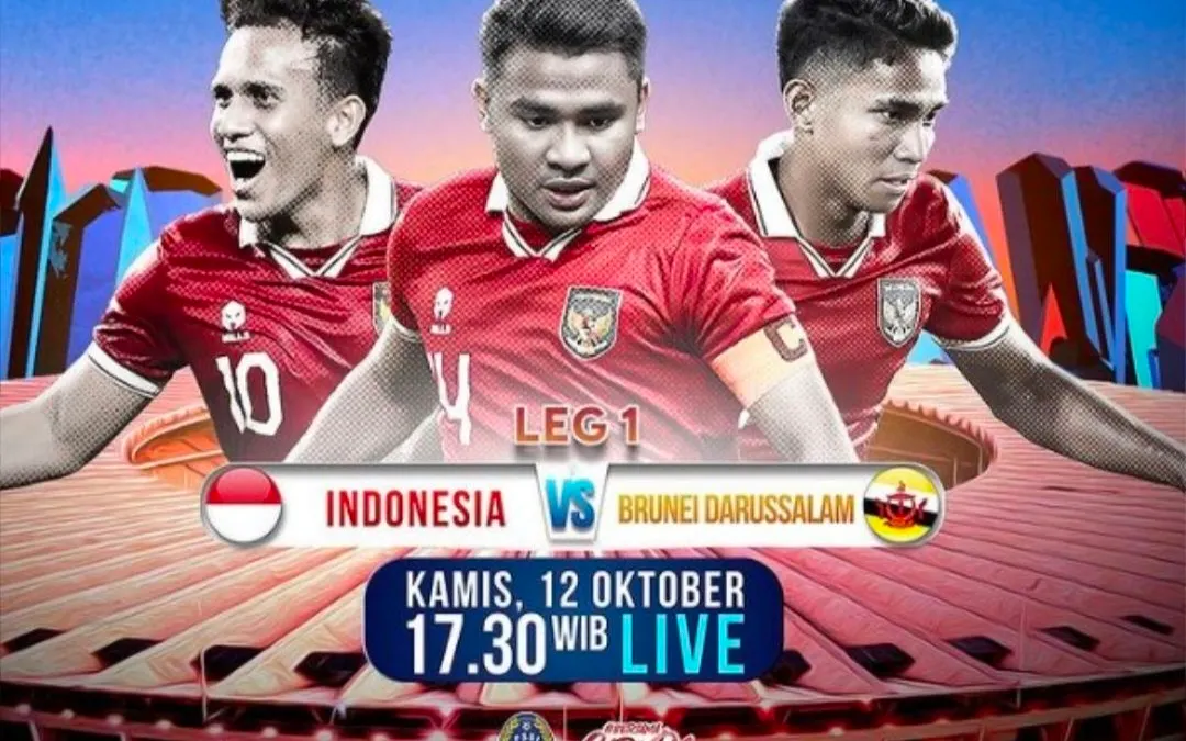 link live streaming pertandingan Timnas Indonesia vs Brunei Darussalam di Leg 1 pada Kualifikasi Piala Dunia 2026
