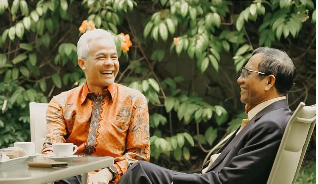 Menko Polhukam, Mahfud MD enggang menanggapi soal namanya yang masuk bursa cawapres mendampingi Ganjar Pranowo.