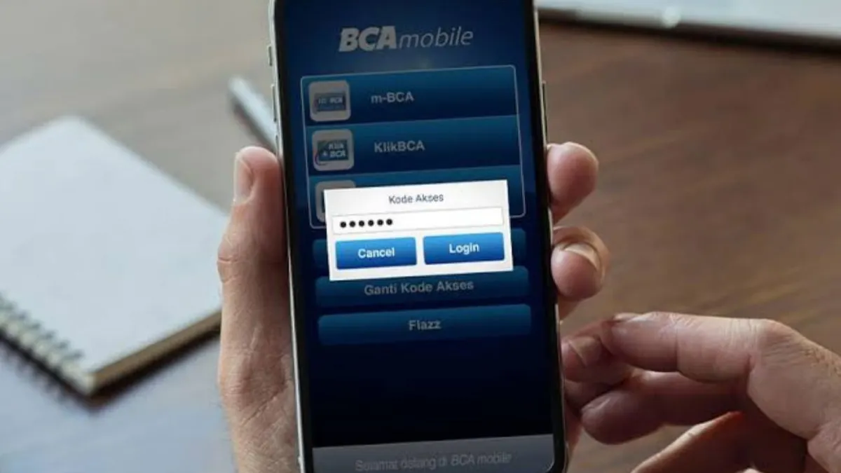 Aplikasi BCA mobile.